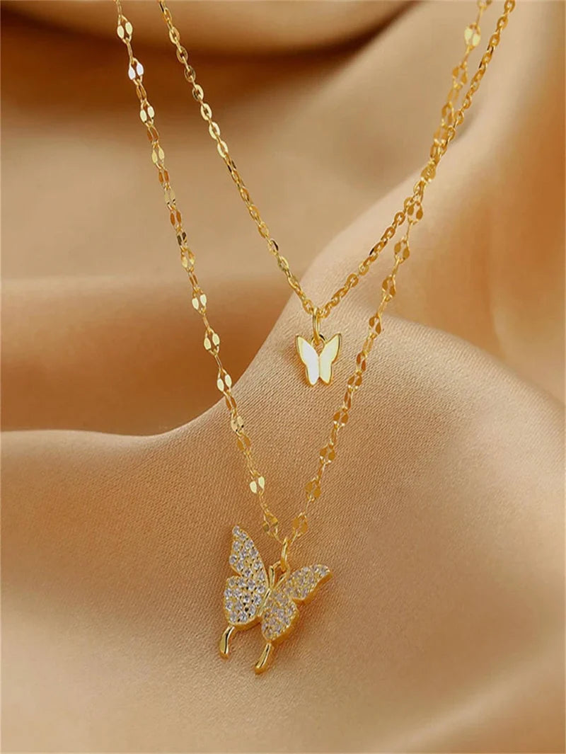 AVA BUTTERFLY NECKLACE SET